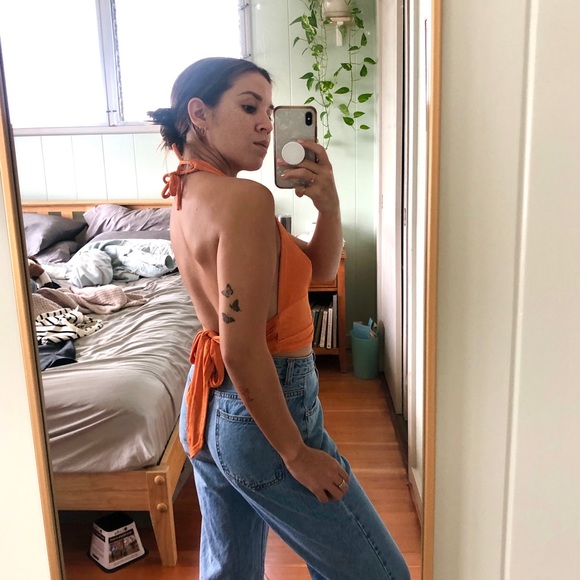 Orange halter top - Picture 3 of 5